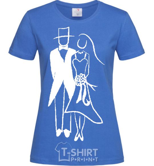 Women's T-shirt BRIDE AND GROOM V.1 royal-blue фото