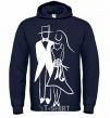 Men`s hoodie BRIDE AND GROOM V.1 navy-blue фото