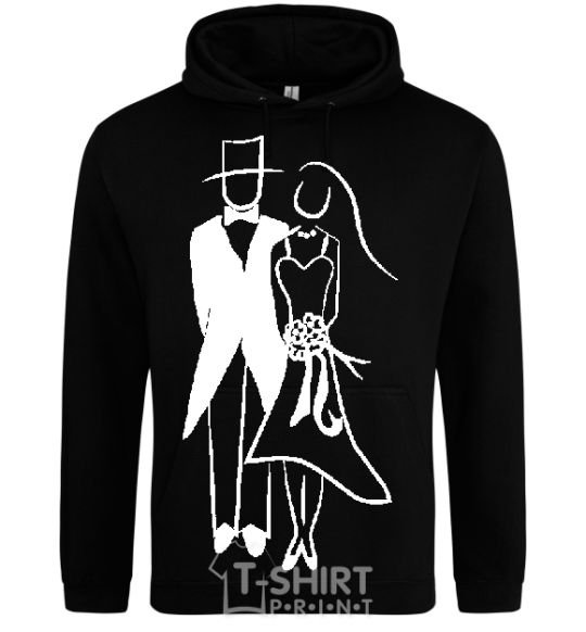 Men`s hoodie BRIDE AND GROOM V.1 black фото