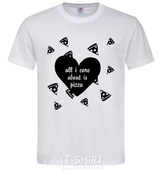 Men's T-Shirt ALL I CARE ABOUT IS... White фото