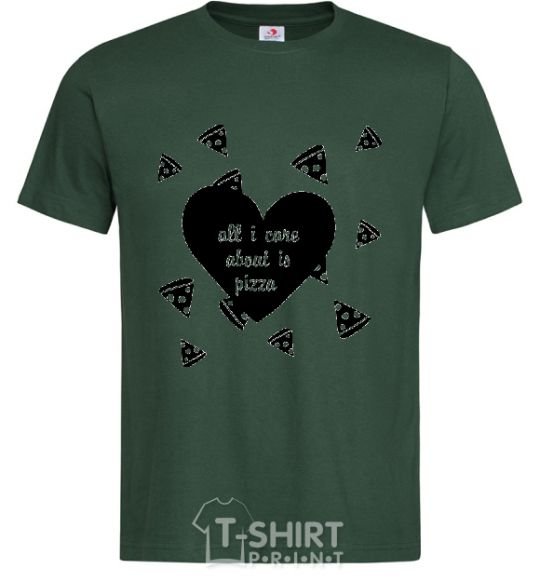 Men's T-Shirt ALL I CARE ABOUT IS... bottle-green фото