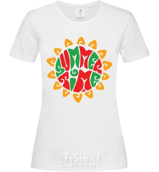 Women's T-shirt SUMMERTIME White фото