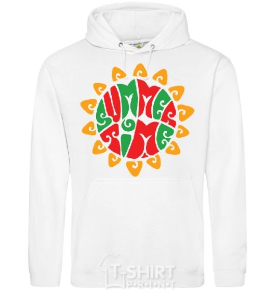 Men`s hoodie SUMMERTIME White фото