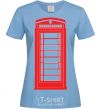 Women's T-shirt TELEPHONE sky-blue фото
