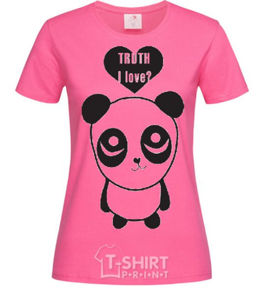 Женская футболка TRUTH I LOVE? Ярко-розовый фото