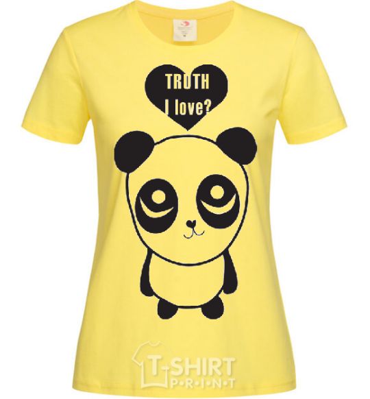 Женская футболка TRUTH I LOVE? Лимонный фото