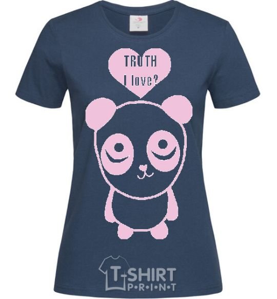 Women's T-shirt TRUTH I LOVE? navy-blue фото