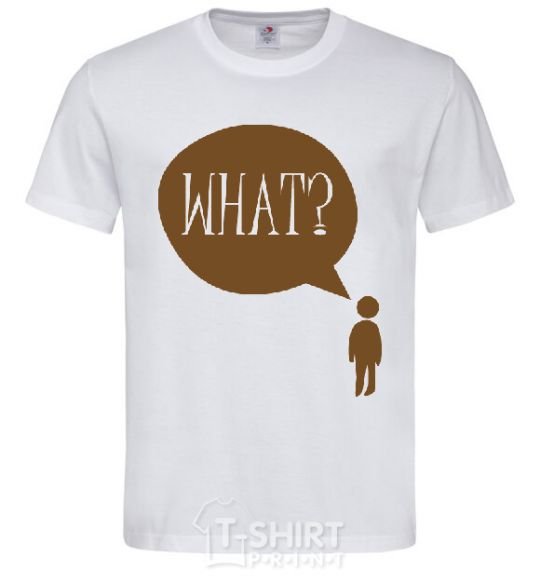 Мужская футболка WHAT? Белый фото
