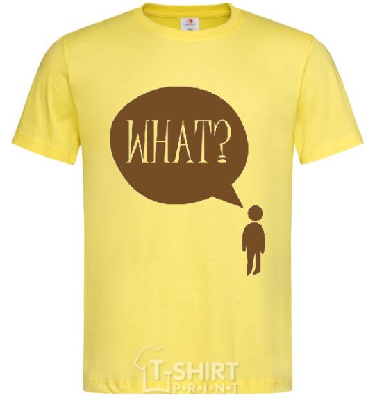 Мужская футболка WHAT? Лимонный фото