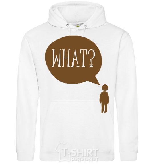 Men`s hoodie WHAT? White фото