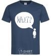 Men's T-Shirt WHAT? navy-blue фото