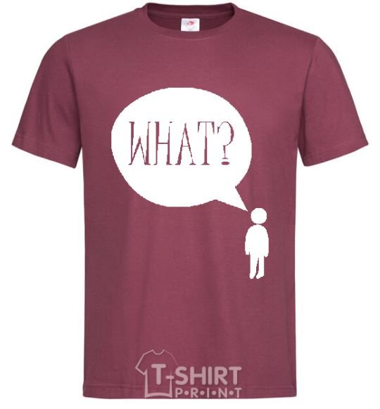 Men's T-Shirt WHAT? burgundy фото