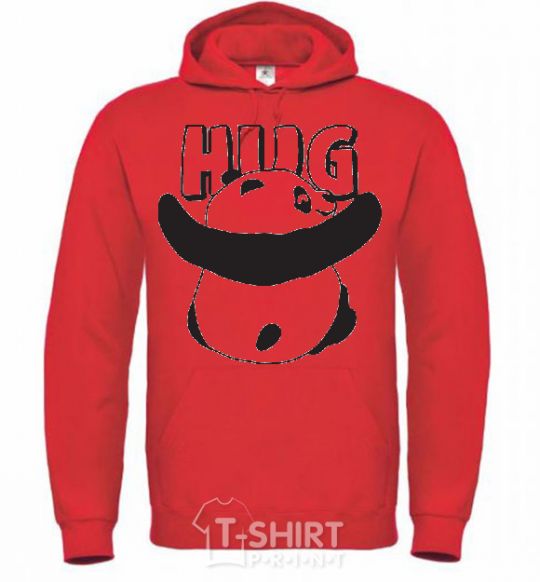 Men`s hoodie HUG bright-red фото