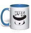 Mug with a colored handle HUG royal-blue фото
