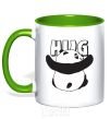 Mug with a colored handle HUG kelly-green фото