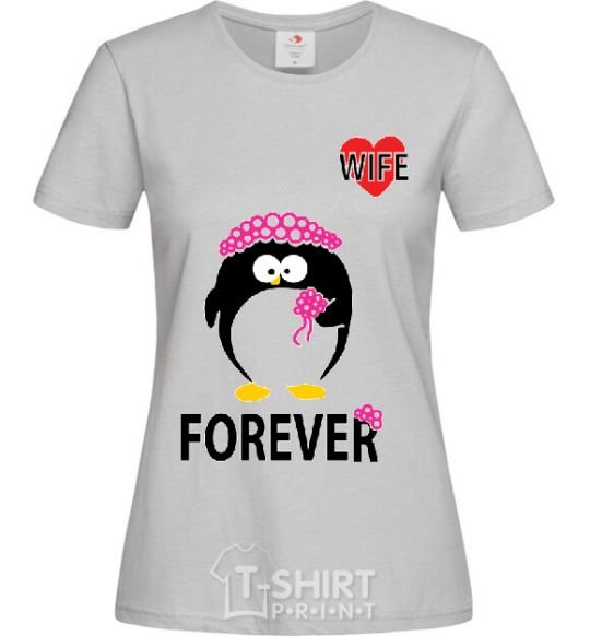 Women's T-shirt ...FOREVER grey фото