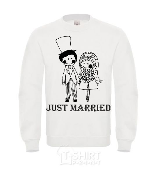 Sweatshirt JUST MARRIED (PASTEL) White фото