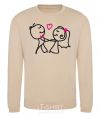 Sweatshirt GROOM KISSES THE BRIDE sand фото