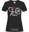 Women's T-shirt GROOM KISSES THE BRIDE black фото