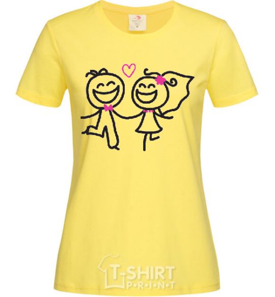 Женская футболка ЖЕНИХ С НЕВЕСТОЙ Лимонный фото