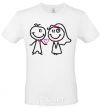 Men's T-Shirt THE GROOM GIVES HIS HEART TO THE BRIDE White фото