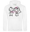 Men`s hoodie THE GROOM GIVES HIS HEART TO THE BRIDE White фото