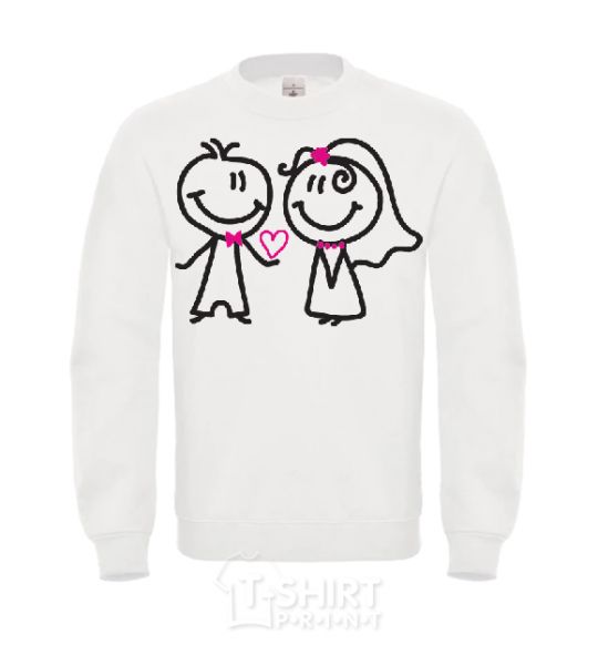 Sweatshirt THE GROOM GIVES HIS HEART TO THE BRIDE White фото