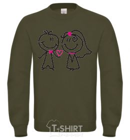 Sweatshirt THE GROOM GIVES HIS HEART TO THE BRIDE sand фото