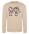 Sweatshirt THE GROOM GIVES HIS HEART TO THE BRIDE sand фото