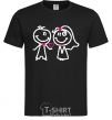 Men's T-Shirt THE GROOM GIVES HIS HEART TO THE BRIDE black фото