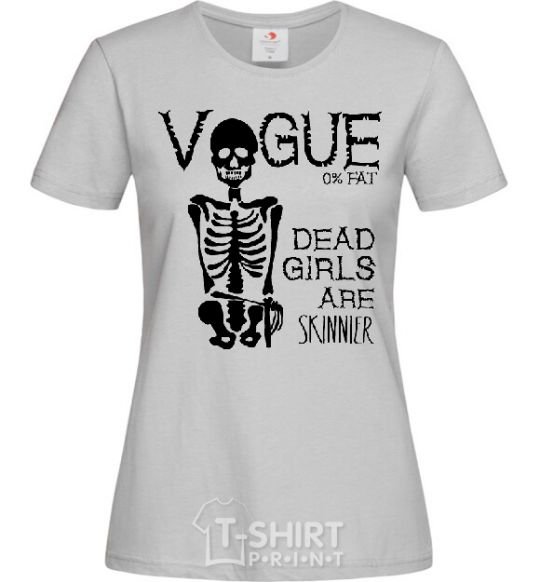 Women's T-shirt AGAINST ANOREXIA grey фото