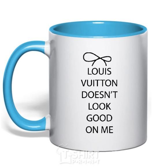 Чашка с цветной ручкой LOUIS VUITTON Голубой фото