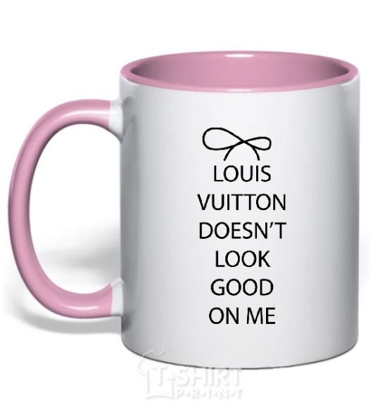 Чашка с цветной ручкой LOUIS VUITTON Нежно розовый фото