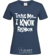 Женская футболка TRUST ME...I KNOW FASHION Темно-синий фото