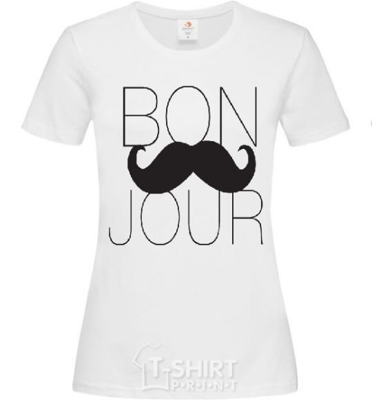 Women's T-shirt BON JOUR White фото