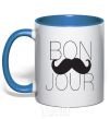 Mug with a colored handle BON JOUR royal-blue фото