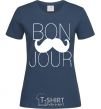 Women's T-shirt BON JOUR navy-blue фото