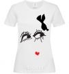 Women's T-shirt EYES White фото