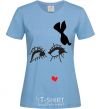 Women's T-shirt EYES sky-blue фото