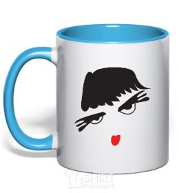 Mug with a colored handle