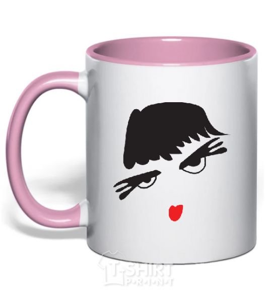 Чашка с цветной ручкой GIRL ;) Нежно розовый фото