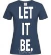 Women's T-shirt LET IT BE navy-blue фото