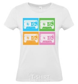 Women's T-shirt A white bird black фото