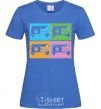 Женская футболка audiocassette Ярко-синий фото
