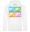 Men`s hoodie audiocassette White фото