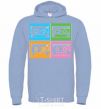 Men`s hoodie audiocassette sky-blue фото