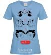 Women's T-shirt AH LOVE sky-blue фото