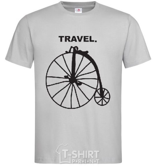Men's T-Shirt TRAVEL. grey фото