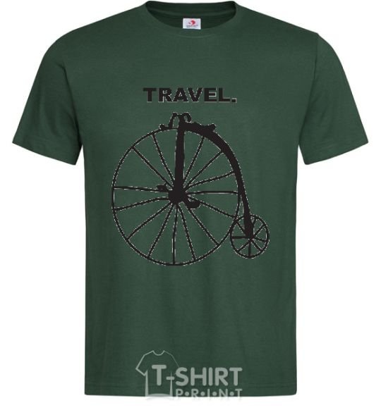 Men's T-Shirt TRAVEL. bottle-green фото