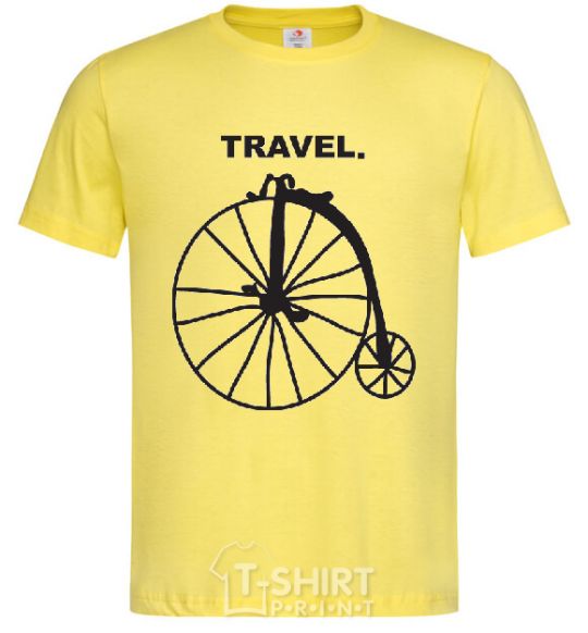Men's T-Shirt TRAVEL. cornsilk фото